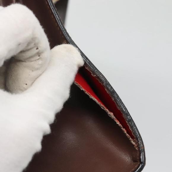 CELINE Hand Bag Leather Brown Gold Auth mr1262 - Picture 9 of 16